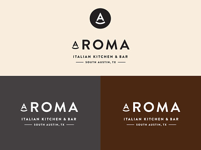 Aroma Logo identity italian logo neopolitan pizza pizza wood fired pizza
