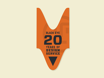 Black Eye 20th Anniversary Graphics WIP anniversary design identity logo design orange service ticket wip