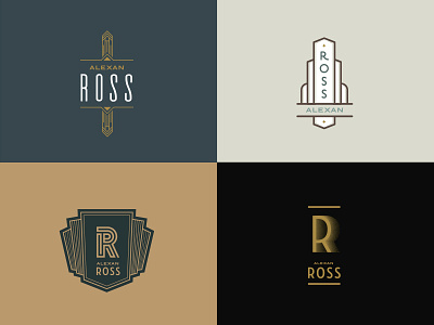 Alexan Ross Logos art deco branding identity logo real estate