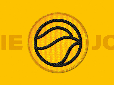 Little Bird Logo Patch bird logo mock up monoline patch yellow