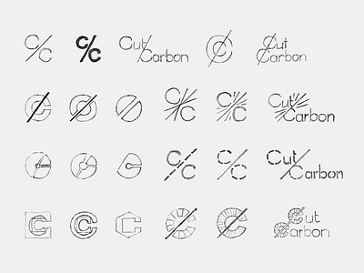 CC Logo Sketches carbon enviroment icon letter logo monogram pencil sketch sketches sustainability