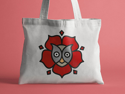 Grad College Canvas Bag bag bird canvas flower logo monoline owl petal rose tote totebag