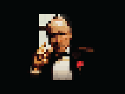 The Godfather - Minimalist Pixel Art