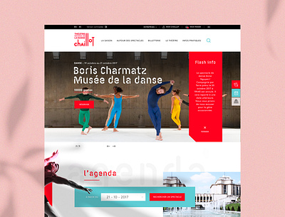 Website - Theater Chaillot art direction danse design ui desktop flat minimal paris ui website