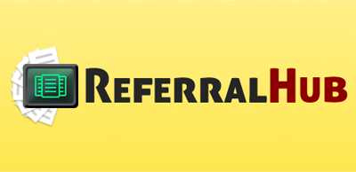Referral Hub Logo aller bold yellow