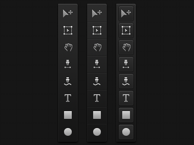 Dark Toolbar Comparison buttons dark dark ui toolbar ui