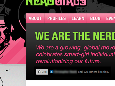 WE ARE THE NER black girl green pink