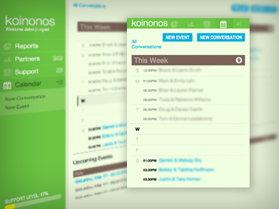 Koinonos round 1 responsive web app