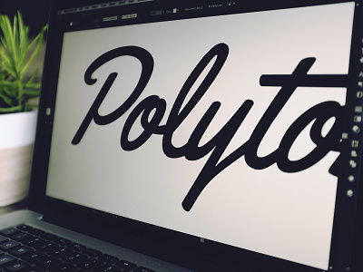 Polytone Logotype - WIP branding label logo logotype music polytone record typography