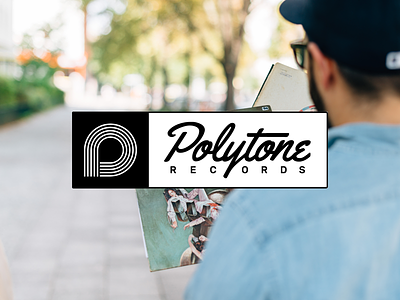 Polytone Full Lockup branding identity lockup logo logotype marl music polytone records vinyl