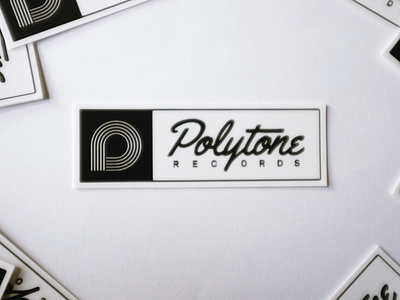 Polytone Stickers branding identity logo music records stickermule stickers vinyl