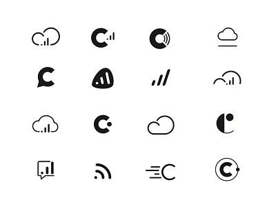 Cytracom Logomarks - Unselected branding c calls cloud design identity logo mark service signal voip