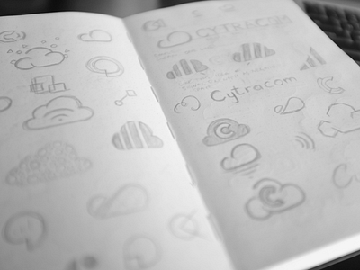 Cytracom Logo - Sketches branding identity logo moleskine pencil process sketch sketching