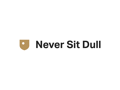 Never Sit Dull - Personal Branding brand crest dull gold grotesk identity logo mark never personal sit
