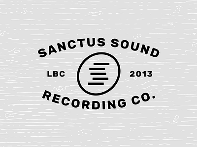 Sanctus Sound Recording Co. - Branding audio bars branding identity leather logo long beach music recording sans wood
