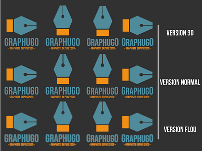 Logo Graphugo (Première planche) branding creation design effects graphics icon logo typography vector