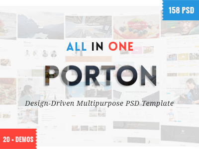 Porton|Design-Driven Multipurpose PSD - v1.2 Out with Big PacK