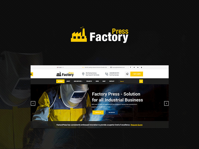 Factory Press - Industrial Business HTML5 Template