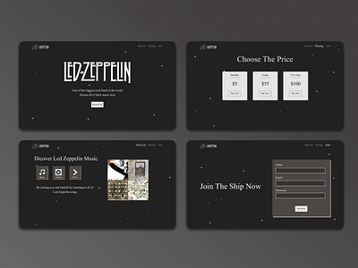 Led Zeppelin Music Streaming Web App