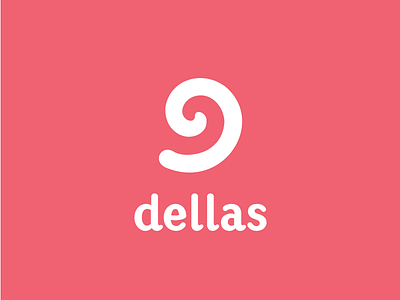 Dellas beauty center brand logo logotype mark symbol