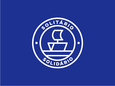 Solitary and Solidarity badge brand design ecological education identity logo logotype mark sailboat symbol