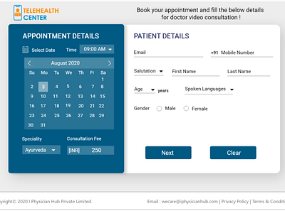 Patient Appointment appointment appointment booking consultation design doctor patient appointment ui ux web