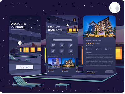 Hotel app - Mobile Concept daily design hotel app hotel booking ui ui ux ux