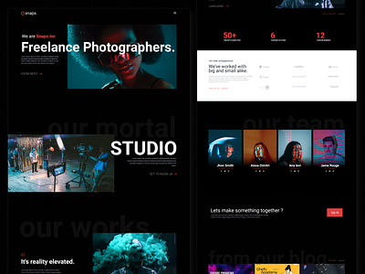 Snaps -  Dark Freelance Photography Design