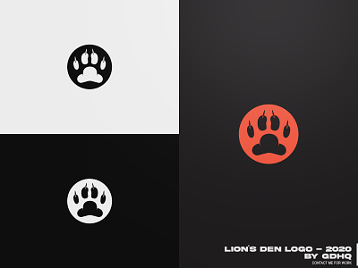 LION S DEN LOGO branding design icon illustration illustrator lion logo logomark vector