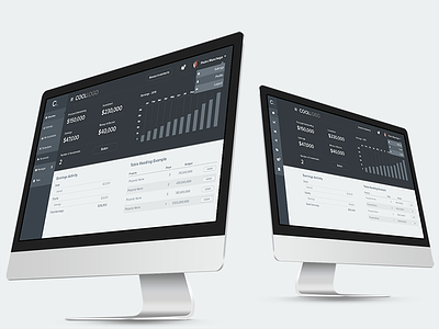 UI - Dashboard with financial metrics, detailed wireframe
