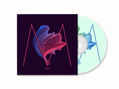 Melodrama Alternative Album Cover album album cover disk gradient illustration illustrator lorde minimal mockup music pop music