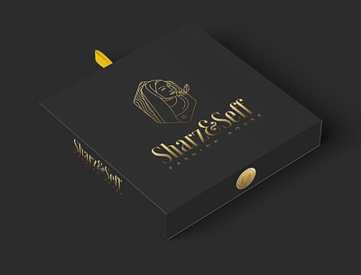 Sharz&Seff Fashion House adobe black and gold branding burqua business design fashion hijab hijabi illustration illustrator islam logo minimal mockup muslim muslima photoshop small business