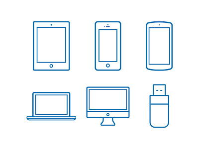 Device Icons device graphic design iconography icons illustration linecons
