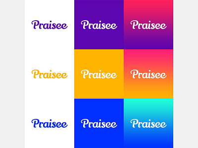 Praisee Branding Color Lockups branding color graphic design logo design process startup variations