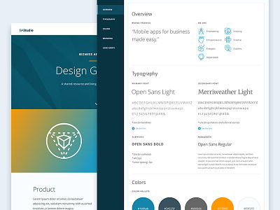 Online Style Guide brand color style guide web typography