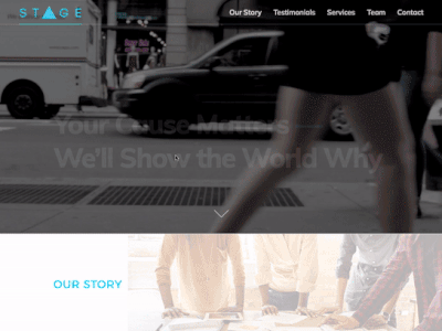 Stage Marketing Website animated css design html ui ux web