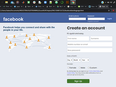 Facebook Landing Page design figmaafrica figmadesign ui web design