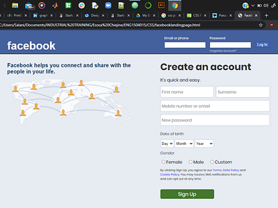 Facebook Landing Page