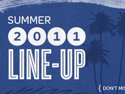 Summer Lineup blue design grunge summer texture web website white