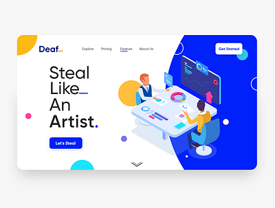 Deaf | Digital Agency adobe xd agency branding agency website design landing page landing page design minimal ui ui design uidesign uiux ux design web design website website concept