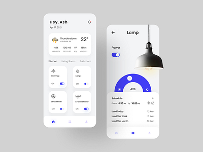 Smart Home | Design Concept ai app app design app ui app ui design app ux daily ui design figma figmadesign minimal smart home ui ui design uidesign uiux uxui