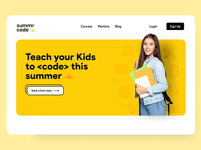 Summr Code landing page design
