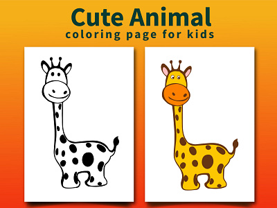Cute Animal Coloring Page for Kids animal coloring coloringbook coloringpages illustration lineart