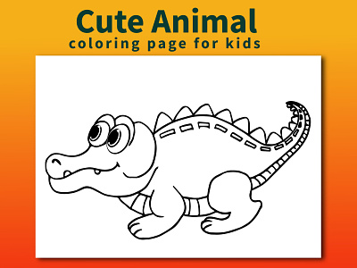 Cute Animal Coloring Page for kids animal coloring coloringbook coloringpages design illustration