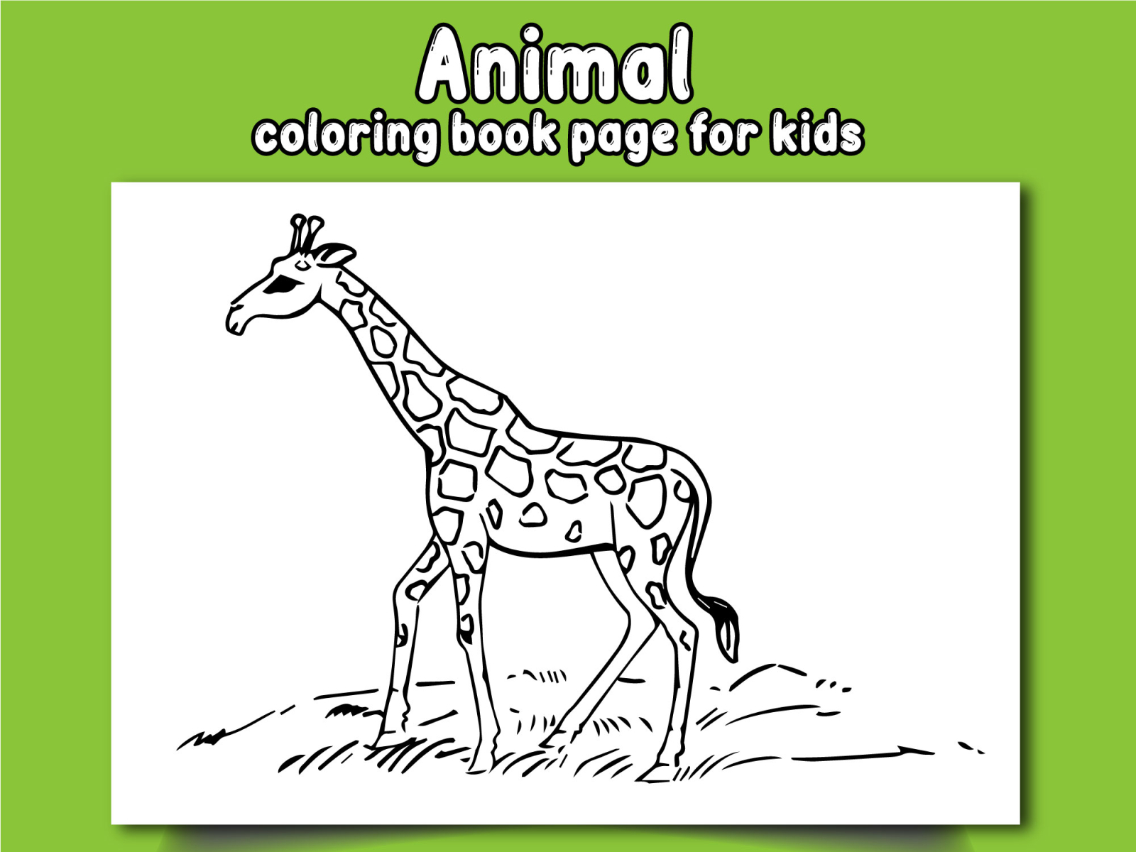 Animal Coloring Book Page For Kids by Sherin Akterr on Dribbble