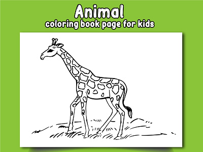 Animal Coloring Book Page For Kids