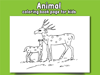 Animal Coloring Book Page For Kids animal coloring coloringbook coloringpages design illustration