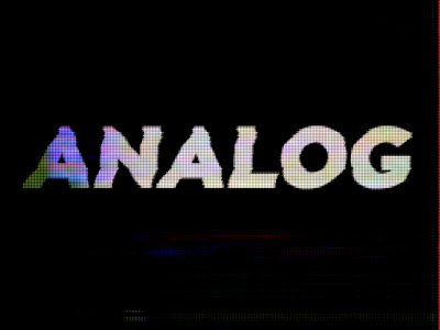 Analog analog design digital type typography