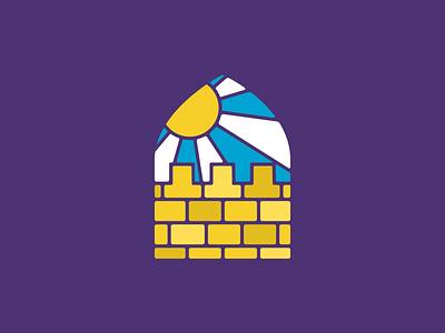 Jerusalem City branding icon illustration logo