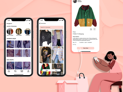 DAILY UI : E-COMMERCE SHOP dailyui dailyuichallenge shopping shopping app shopping cart ui vectorart